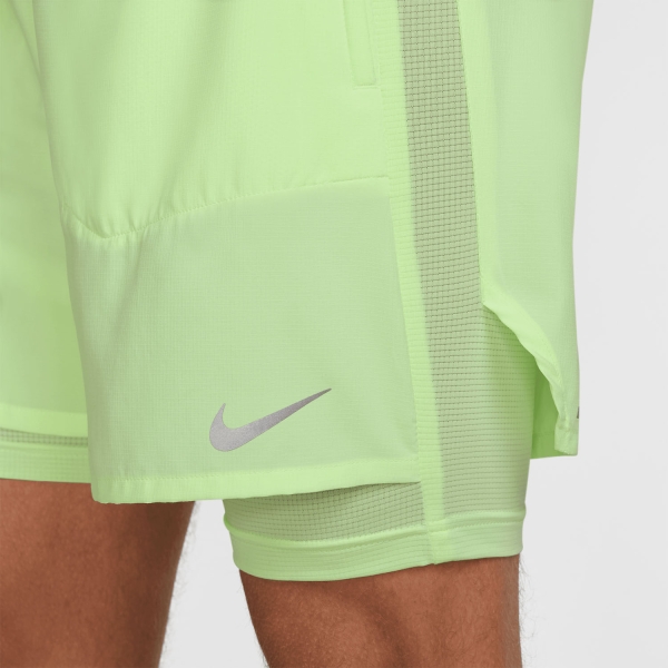 Nike Dri-FIT Stride Hybrid 2 in 1 5in Shorts - Barely Volt/Reflective Silver