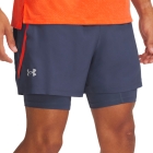 Under Armour Launch 2 in 1 5in Shorts - Downpour Gray/Fire/Reflective