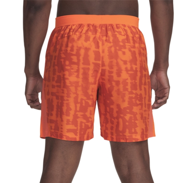 Under Armour Launch Printed 7in Shorts - Solar Orange/Downpour Gray/Reflective