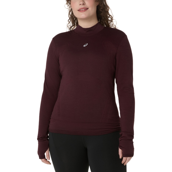 Camisa Running Mujer ASICS Road Winter Camisa  Dark Currant 2012D277600