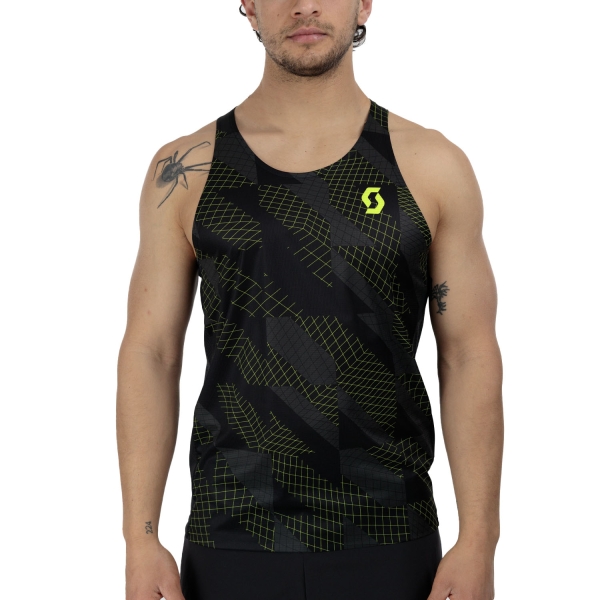 Canotta Running Uomo Scott Rc Graphic Canotta  Black/Yellow 4213371040