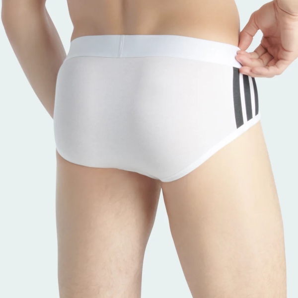 adidas Active Flex 3 Stripes x 2 Briefs - White