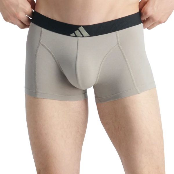 Men's Briefs and Boxers Underwear adidas Active Flex Pro x 3 Boxer  Black/Grey/Yellow 4AM010902M5