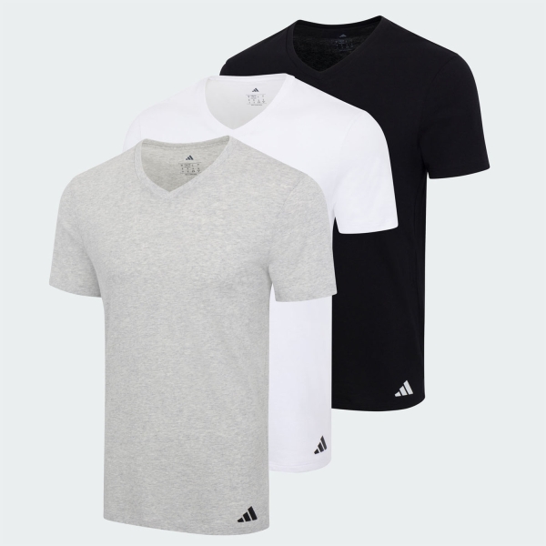 adidas Active Core Logo x 3 T-Shirt - Grey/White/Black
