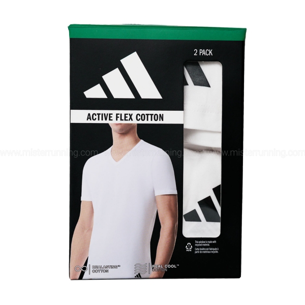 adidas Active Flex Logo x 2 T-Shirt - White