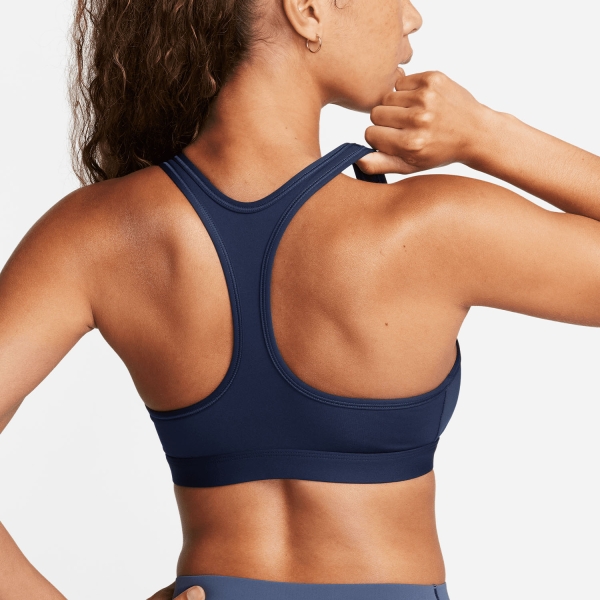 Nike Swoosh Light Reggiseno Sportivo - Midnight Navy/White