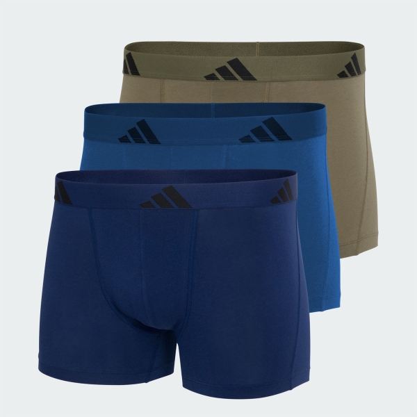 adidas Active Flex Logo x 3 Boxer - Green/Blue/Dark Blue
