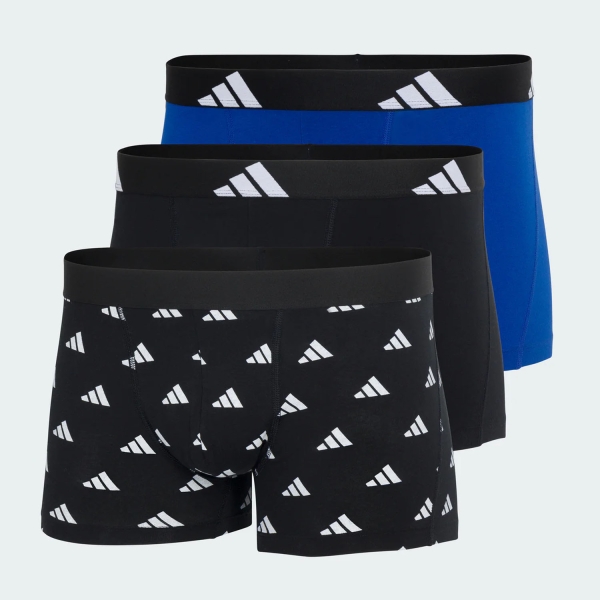 adidas Active Flex Logo x 3 Boxer - Printed/Black/Blue
