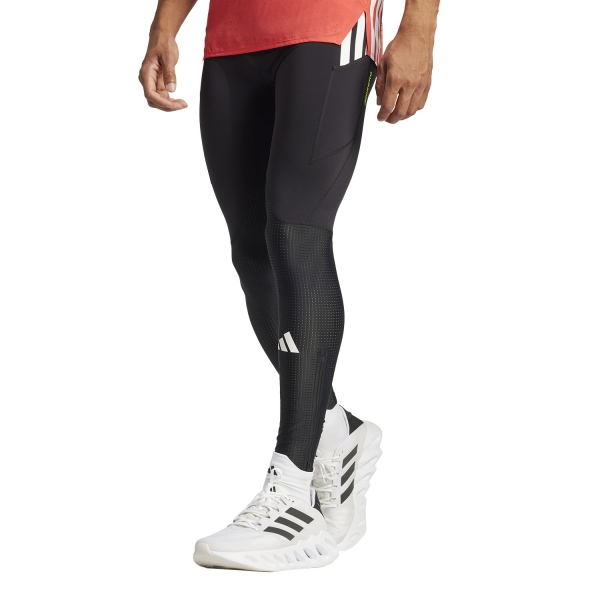 Pantaloni e Tights Running Uomo adidas adizero CLIMACOOL+ Tights  Black IX8984