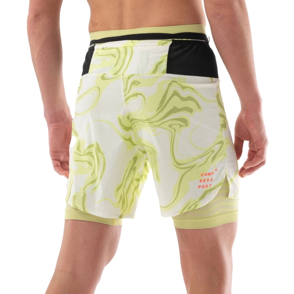 Compressport Trail Racing 2 in 1 6in Pantaloncini - Green Camo