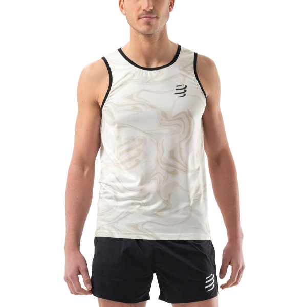 Canotta Running Uomo Compressport Performance Canotta  Sugar/Camo Print ATSM7430051