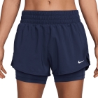 Nike Dri-FIT One 2 in 1 3in Pantaloncini - Midnight Navy/Reflective Silver