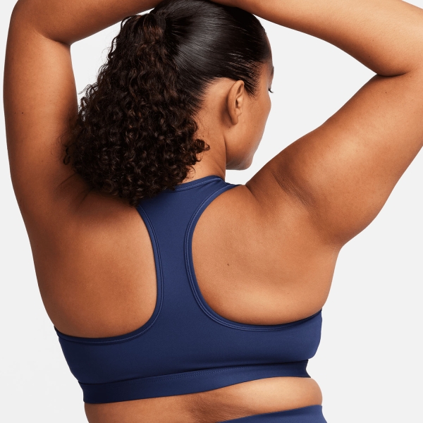 Nike Swoosh Reggiseno Sportivo - Midnight Navy/White