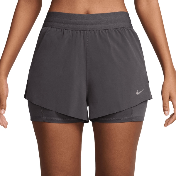 Pantaloncini Running Donna Nike Swift 2 in 1 2.5in Pantaloncini  Thunder Grey/Reflective Silver HJ5376036
