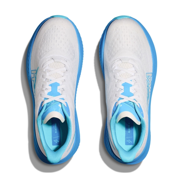 Hoka Mach 6 - White/Skyward Blue