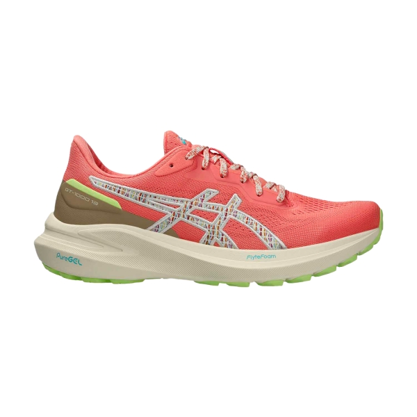 Woman's Structured Running Shoes Asics GT 1000 13 TR  Nature Bathing/Guava 1012B828700