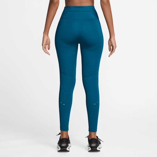 Nike Dri-FIT Tempo Swoosh 7/8 Tights - Green Abyss/Black/Reflective Silver
