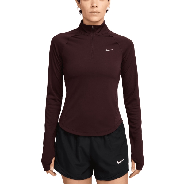Maglia Running Donna Nike Tempo Maglia  Burgundy Crush/Reflective Silver HV8905652