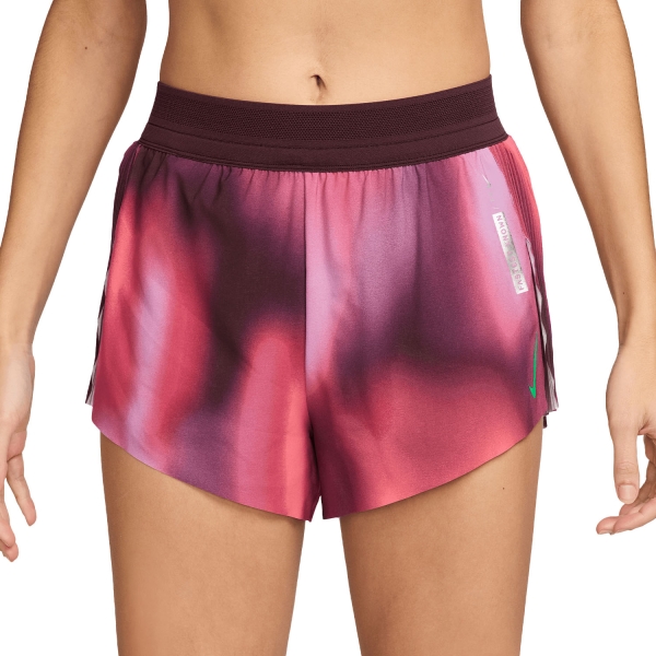 Pantaloncini Running Donna Nike Aeroswift 3in Pantaloncini  Rush Fuchsia/Burgundy Crush/Green Shock IF1629532
