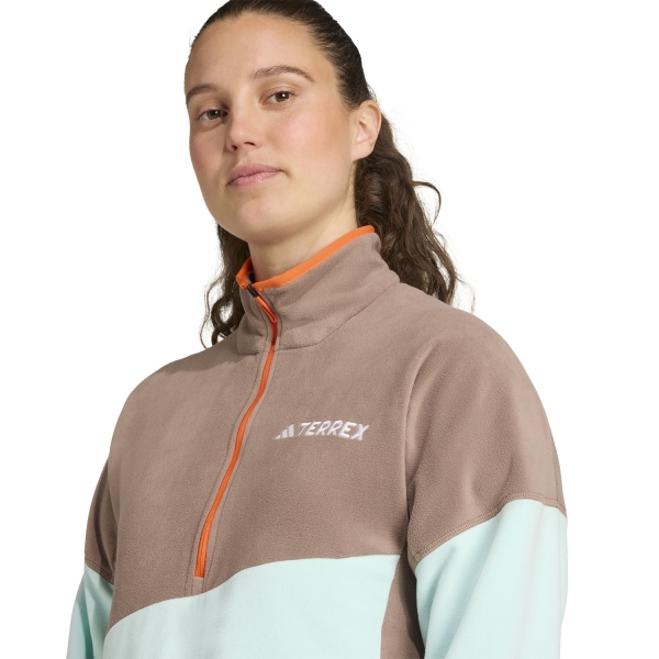 adidas Terrex Multi Climawarm Felpa - Trace Brown/Semi Flash Aqua/Semi Impact Orange