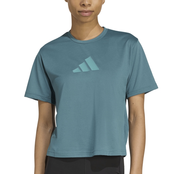 Maglietta Fitness e Training Donna adidas Essentials Logo Maglietta  Preloved Teal JX1270