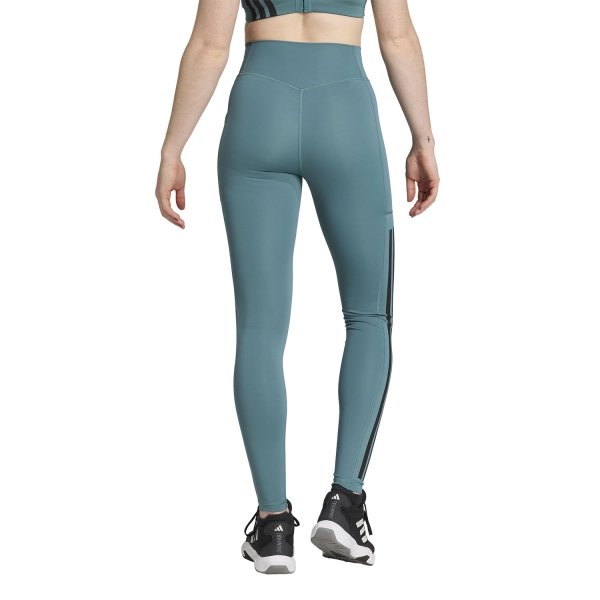 adidas Optime 3 Stripes Tights - Preloved Teal