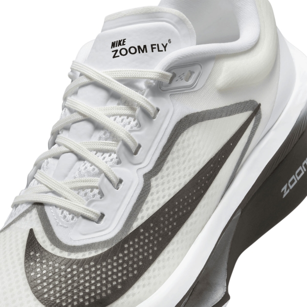 Nike Zoom Fly 6 - White/Black/Smoke Grey/Metallic Grey