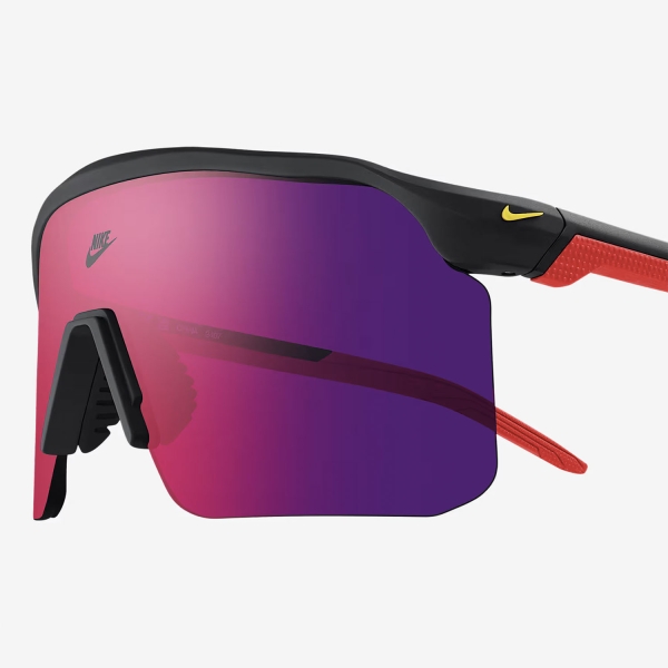 Nike Expedition Shield Occhiali - Matte Dark Smoke Grey/Red Mirror