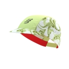 Compressport Pro Racing Logo Gorra - Green Camo/Fluo Red