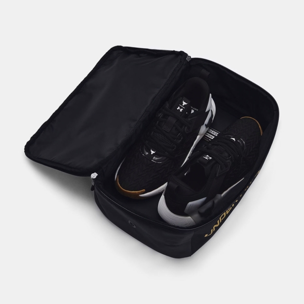Under Armour Contain Borsa Portascarpe - Black/Metallic Gold