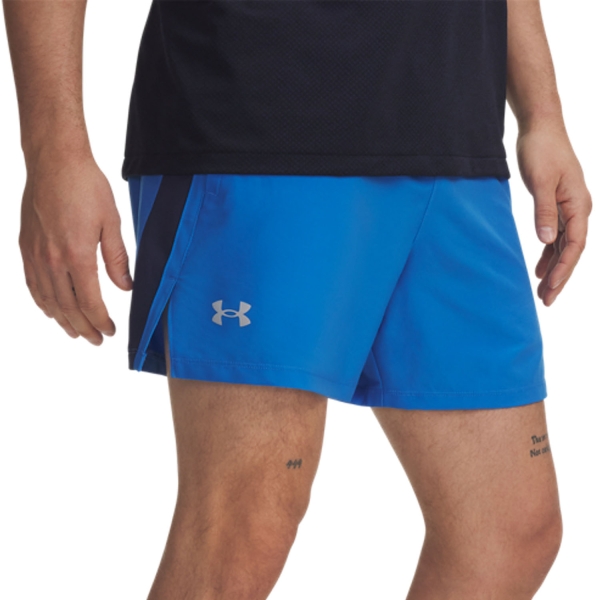 Pantaloncino Running Uomo Under Armour Launch 5in Pantaloncini  Blue Atlantis/Washed Navy/Reflective 13826170402