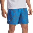 Under Armour Launch Printed 7in Shorts - Blue Atlantis/Washed Navy/Reflective