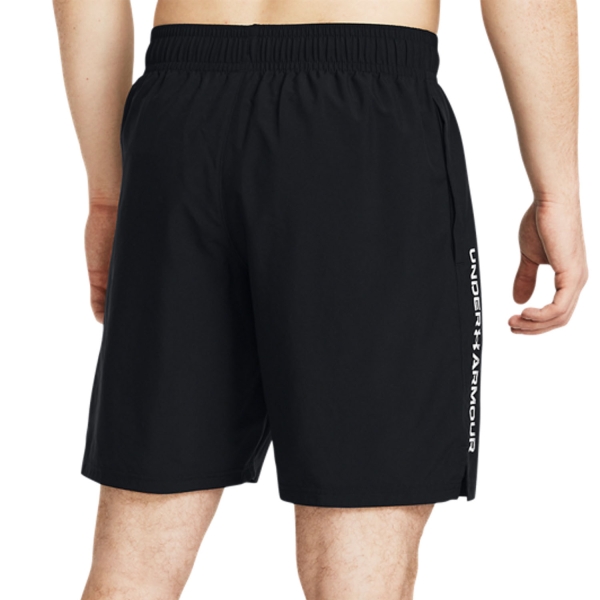 Under Armour Woven Split 9in Shorts - Black/White