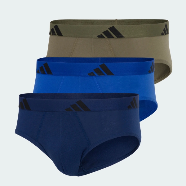 adidas Active Flex x 3 Briefs - Green/Blue/Dark Blue
