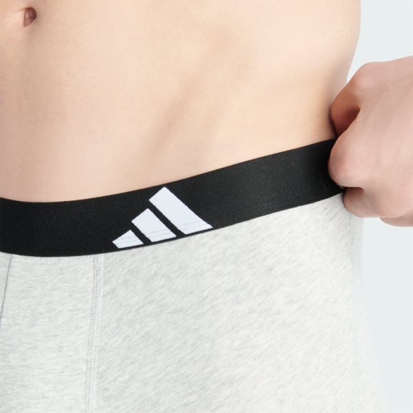 adidas Active Flex Logo x 3 Boxer - White/Grey/Black