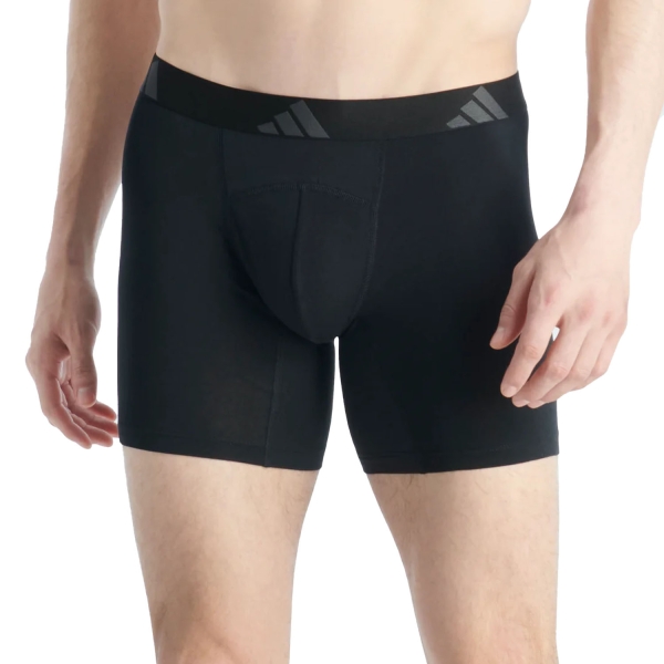 Slip e Boxer Intimi Uomo adidas Active Flex Ergonomic x 2 Boxer  Anthracite/Black 4AM005902M3