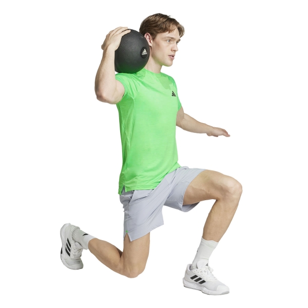adidas Gym+ Logo Camiseta - Lime Burst Melange