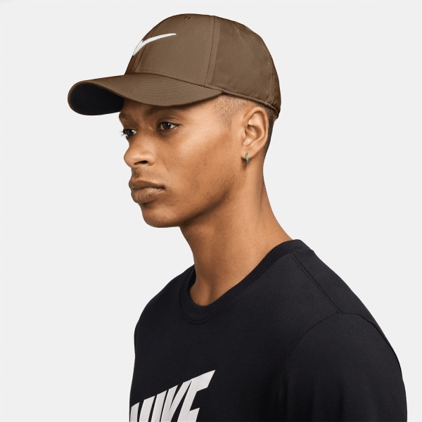 Nike Dri-FIT Club Logo Cap - Mosswood Brown/White