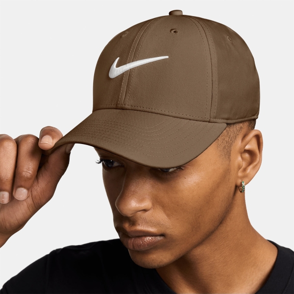 Nike Dri-FIT Club Logo Cap - Mosswood Brown/White