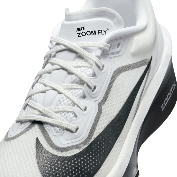 Nike Zoom Fly 6 - White/Black/Smoke Grey/Metallic Silver