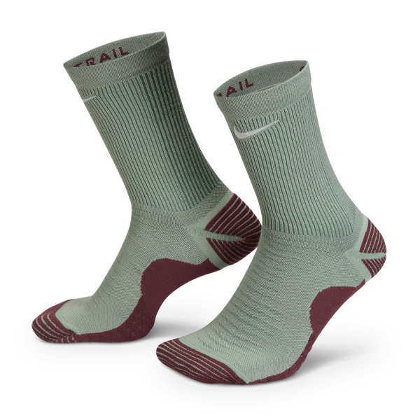 Calze Nike DriFIT TR Calze  Clay Green/Burgundy Crush/Reflect Silver HF0854300