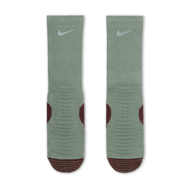Nike Dri-FIT TR Calze - Clay Green/Burgundy Crush/Reflect Silver