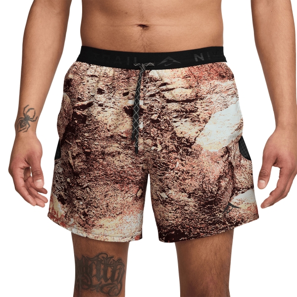 Pantalones Cortos Trail Running Hombre Nike DriFIT AOP 6in Shorts  Sail/Black HV2162133