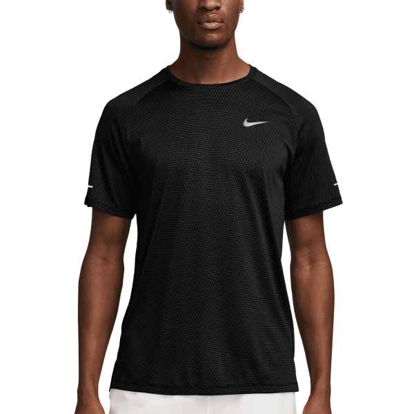Maglietta Running Uomo Nike DriFIT Stride Jacquard Maglietta  Black/Reflective Silver HV2207010