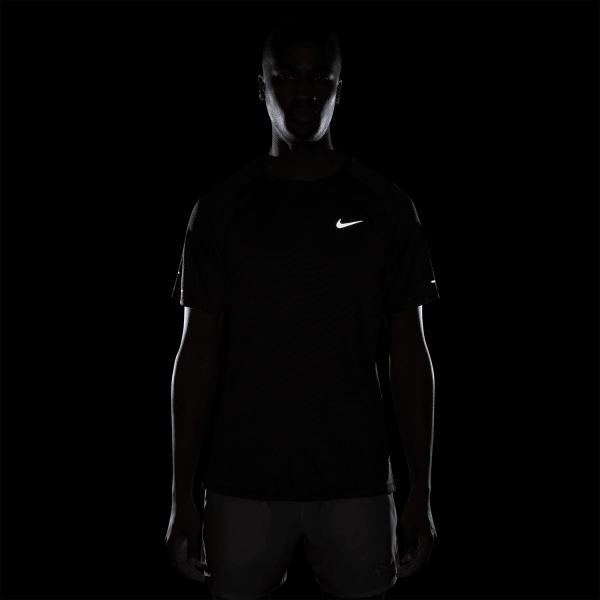 Nike Dri-FIT Stride Jacquard Maglietta - Black/Reflective Silver