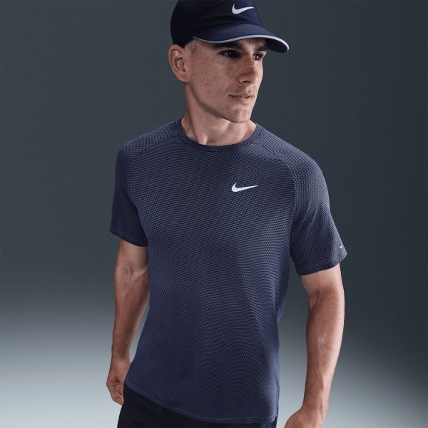 Nike Dri-FIT Stride Jacquard Maglietta - World Indigo/Reflective Silver
