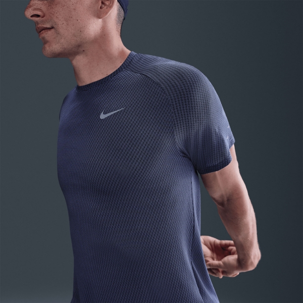 Nike Dri-FIT Stride Jacquard Maglietta - World Indigo/Reflective Silver