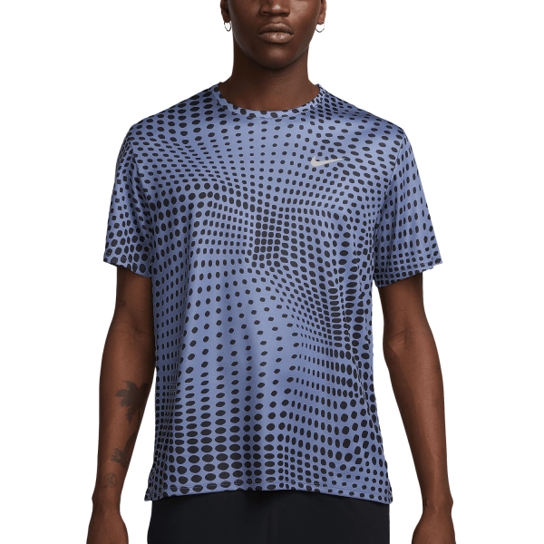 Maglietta Running Uomo Nike Miler Graphic Maglietta  World Indigo/Reflective Silver HV2209499
