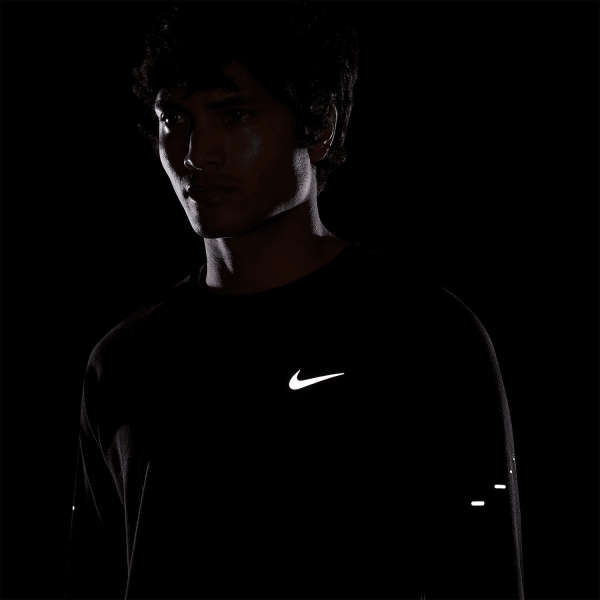 Nike Dri-FIT Stride Waffle Maglia - Black/Reflective Silver