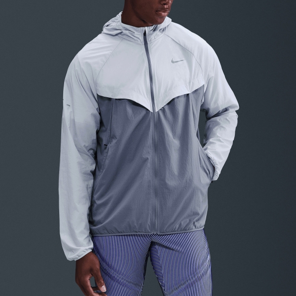 Giacca Running Uomo Nike DriFIT UV Stride Giacca  Ghost/World Indigo/Reflective Silver HV4548057